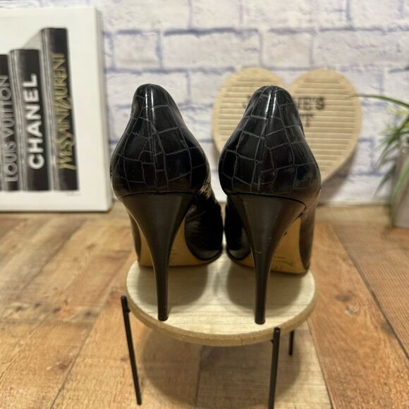 Giuseppe Zanotti Black Patent leather platform peep toe stiletto heel Pumps 41 - Picture 9 of 13